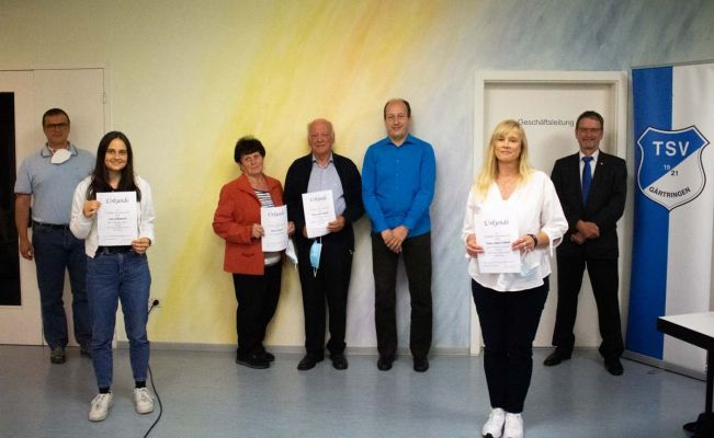 Geehrte der TSV Mitgliederversammlung 2021